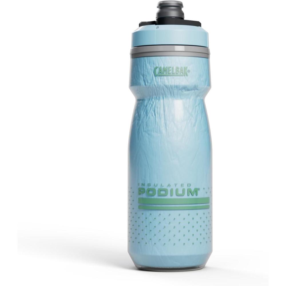 imageCamelBak Podium Chill Bike Insulated Squeeze Water Bottle Black 21ozCrystal Blue