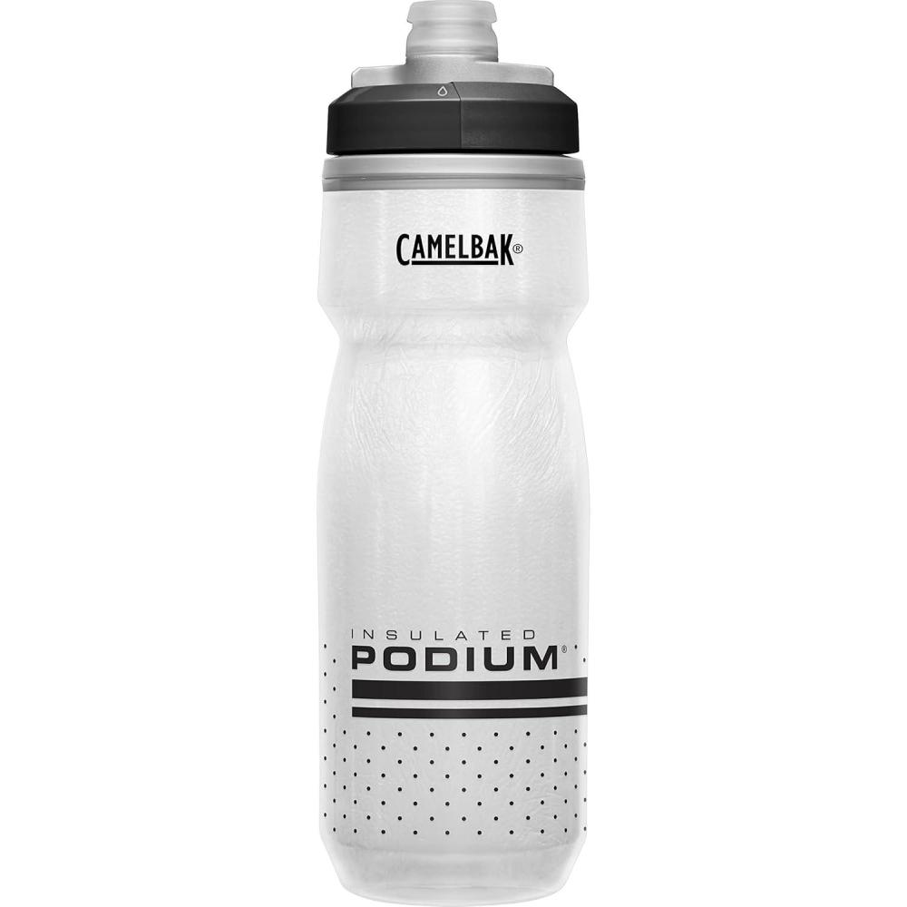 imageCamelBak Podium Chill Bike Insulated Squeeze Water Bottle Black 21ozWhiteBlack