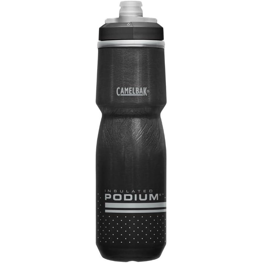 imageCamelBak Podium Chill Bike Insulated Squeeze Water Bottle WhiteBlack 24ozBlack