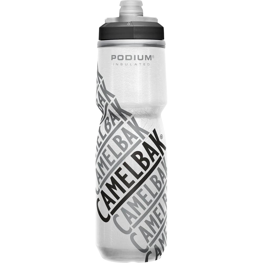 imageCamelBak Podium Chill Bike Insulated Squeeze Water Bottle WhiteBlack 24ozRace Edition