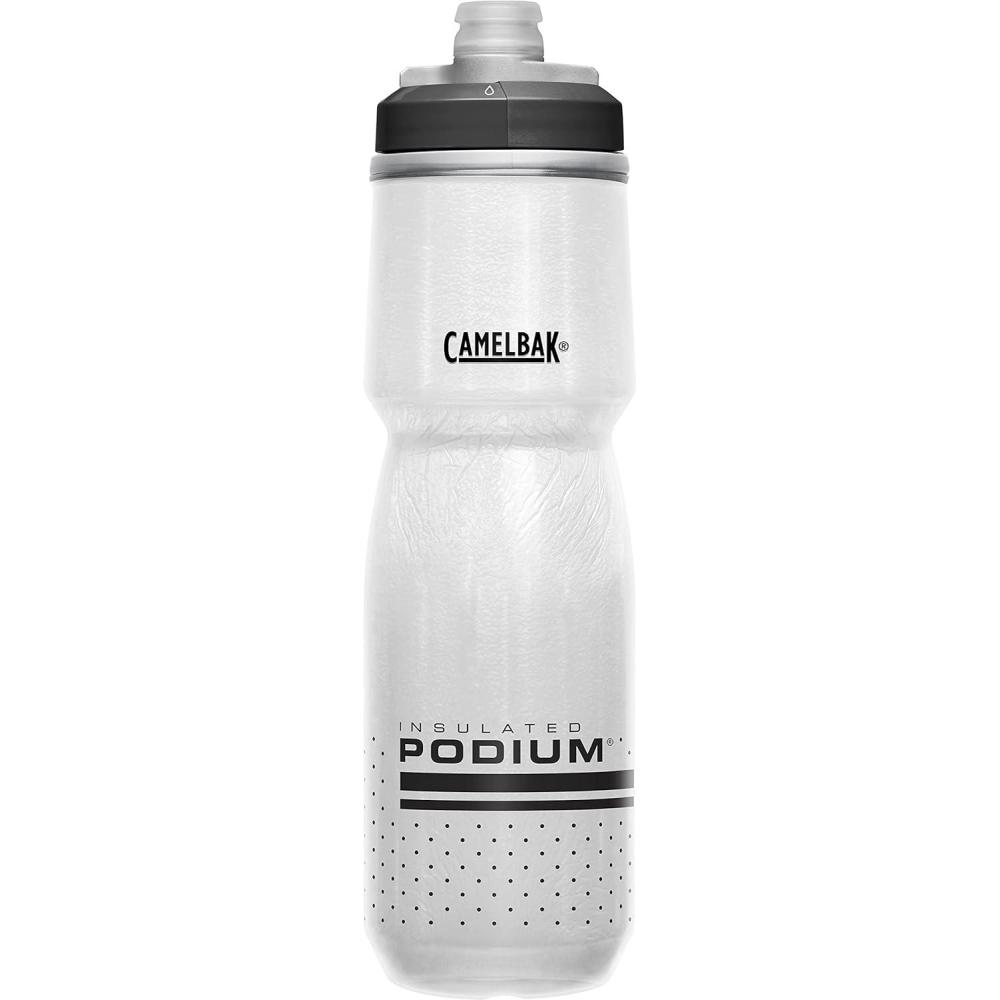 imageCamelBak Podium Chill Bike Insulated Squeeze Water Bottle WhiteBlack 24ozWhiteBlack
