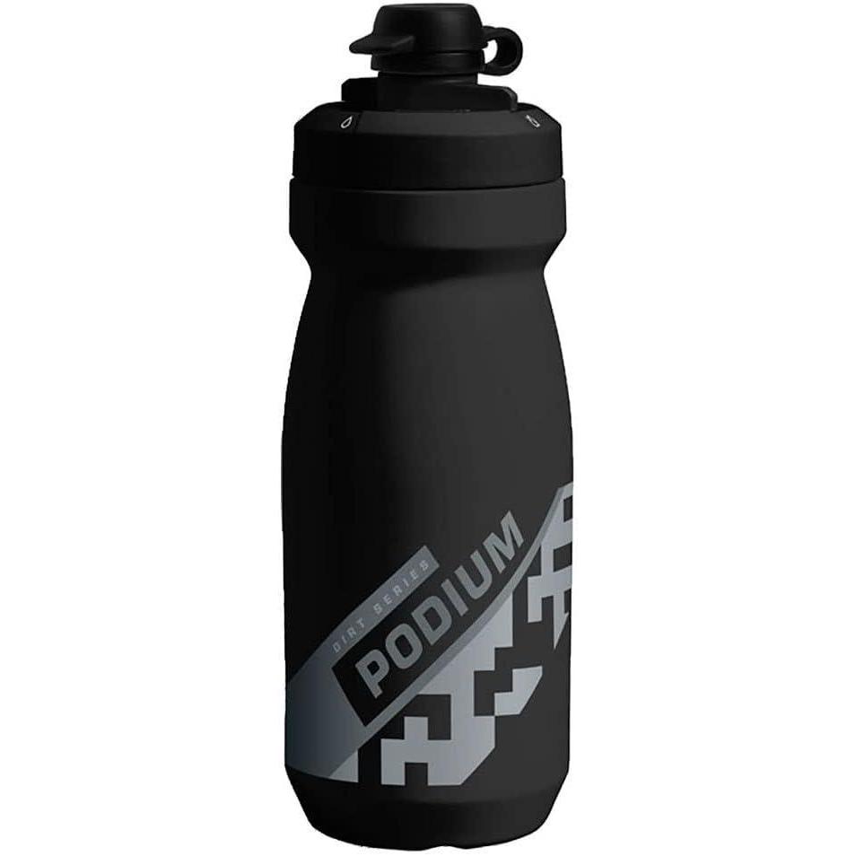 imageCamelBak Podium Dirt Series Mountain Bike Mud Cap Squeeze Water Bottle Black 21ozBlack