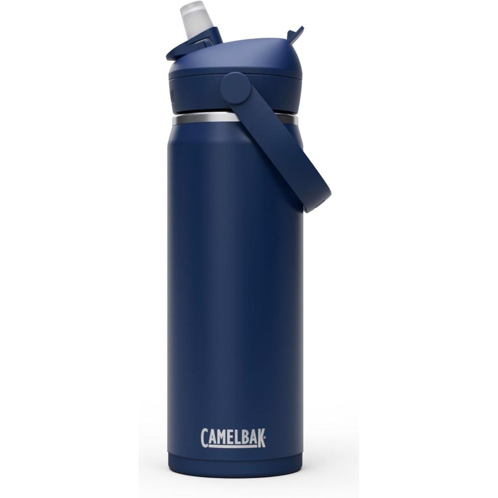 imageCamelBak Thrive Flip Straw Insulated Stainless Steel Water Bottle Sky Blue 25ozNavy