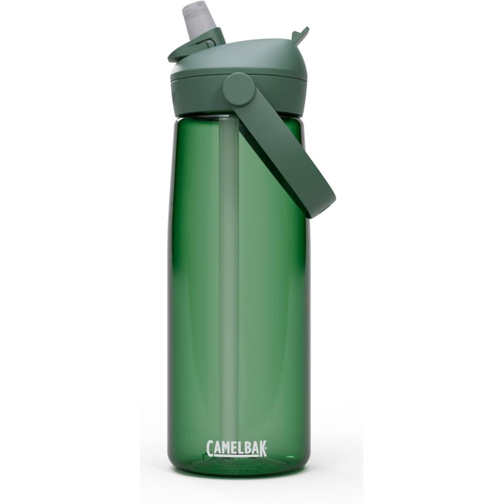 imageCamelBak Thrive Flip Straw Tritan Renew Water Bottle Charcoal 32ozForest Green