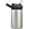CamelBak Eddy+ Kids Bite Valve Straw Insulated Stainless Steel Water Bottle Biking Dogs, 12oz(Bare Steel)