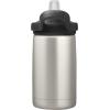 CamelBak Eddy+ Kids Bite Valve Straw Insulated Stainless Steel Water Bottle Biking Dogs, 12oz(Bare Steel)