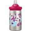 CamelBak Eddy+ Kids Bite Valve Straw Insulated Stainless Steel Water Bottle Biking Dogs, 12oz(Flowerchild Sloth Steel)