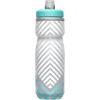 CamelBak Podium Chill Bike Insulated Squeeze Water Bottle Black, 21oz(Grey/Teal Stripe)