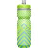 CamelBak Podium Chill Bike Insulated Squeeze Water Bottle Black, 21oz(Lime/Blue Stripe)