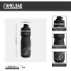 CamelBak Podium Dirt Series Chill Insulated Mountain Bike Squeeze Water Bottle Black, 21oz(Black)