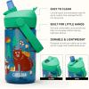 CamelBak Thrive Flip Straw Kids Bite Valve Tritan Renew Water Bottle 14oz(Friendly Forest)