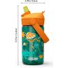 CamelBak Thrive Flip Straw Kids Bite Valve Tritan Renew Water Bottle 14oz(Jungle Animals)