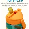 CamelBak Thrive Flip Straw Kids Bite Valve Tritan Renew Water Bottle 14oz(Jungle Animals)