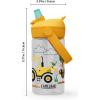 CamelBak Thrive Flip Straw Kids Bite Valve Tritan Renew Water Bottle 14oz(Tractors and Trees)