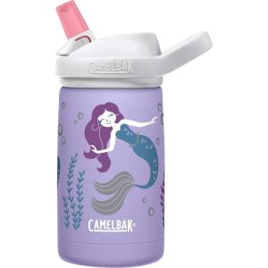 CamelBak Eddy+ Kids Bite Valve Straw Insulated Stainless Steel Water Bottle Biking Dogs, 12oz(Moonlight Mermaids)