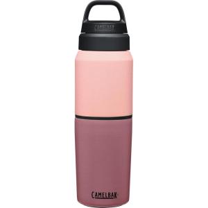 CamelBak MultiBev Insulated Stainless Steel Water Bottle & Travel Cup(Terracotta Rose/Camellia Pink)