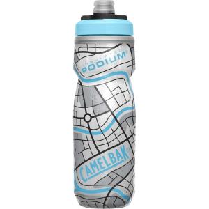 CamelBak Podium Chill Bike Insulated Squeeze Water Bottle Black, 21oz(Grid White)
