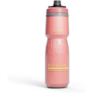 CamelBak Podium Chill Bike Insulated Squeeze Water Bottle White/Black, 24oz(Coral Sunset)