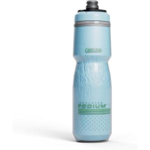 CamelBak Podium Chill Bike Insulated Squeeze Water Bottle White/Black, 24oz(Crystal Blue)