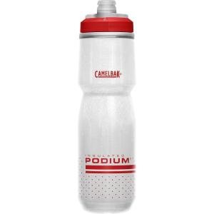 CamelBak Podium Chill Bike Insulated Squeeze Water Bottle White/Black, 24oz(Fiery Red/White)
