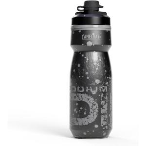 CamelBak Podium Dirt Series Chill Insulated Mountain Bike Squeeze Water Bottle Black, 21oz(Asphalt)