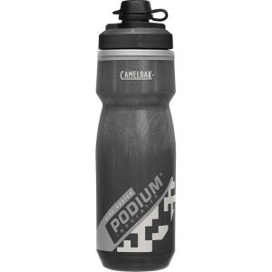 CamelBak Podium Dirt Series Chill Insulated Mountain Bike Squeeze Water Bottle Black, 21oz(Black)