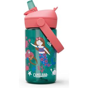 CamelBak Thrive Flip Straw Kids Bite Valve Tritan Renew Water Bottle 14oz(Mermaid Friends)