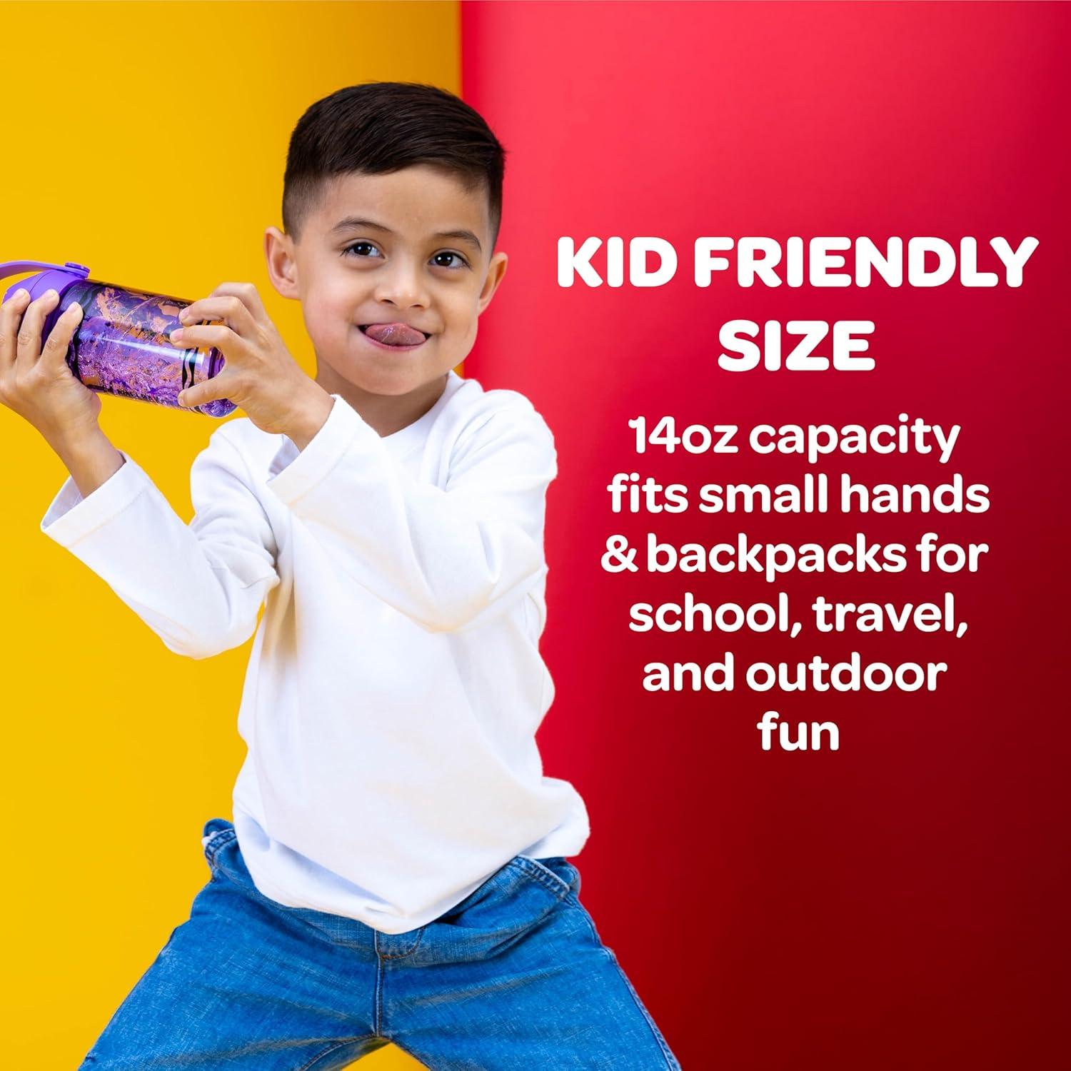 imageCamelBak Crayola Flip Straw Kids Tritan Renew Water Bottle Cherry Red 14ozCerulean