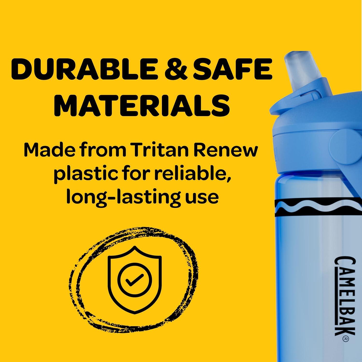 imageCamelBak Crayola Flip Straw Kids Tritan Renew Water Bottle Cherry Red 14ozCherry Red