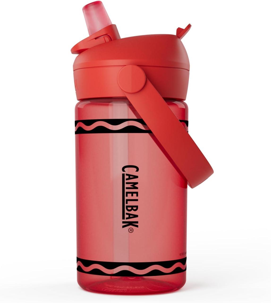 imageCamelBak Crayola Flip Straw Kids Tritan Renew Water Bottle Cherry Red 14ozCherry Red