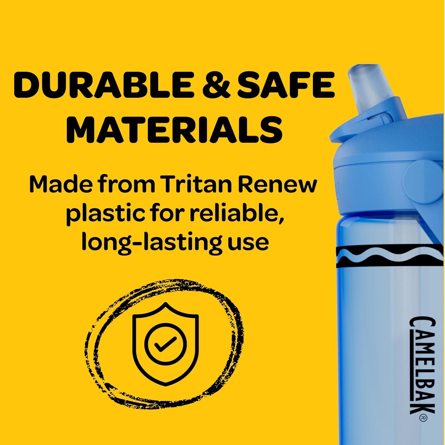 imageCamelBak Crayola Flip Straw Kids Tritan Renew Water Bottle Cherry Red 14ozGreen