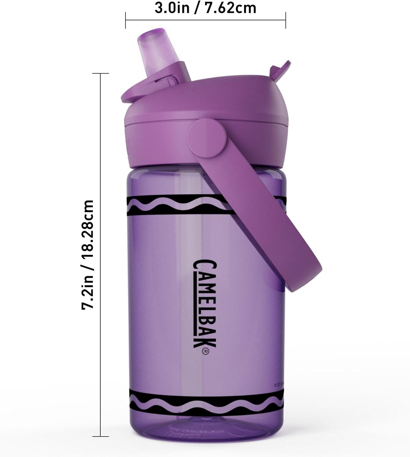 imageCamelBak Crayola Flip Straw Kids Tritan Renew Water Bottle Cherry Red 14ozViolet