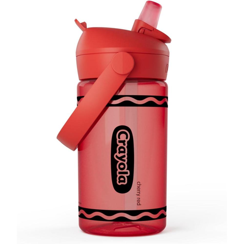 imageCamelBak Crayola Flip Straw Kids Tritan Renew Water Bottle Cherry Red 14ozCherry Red