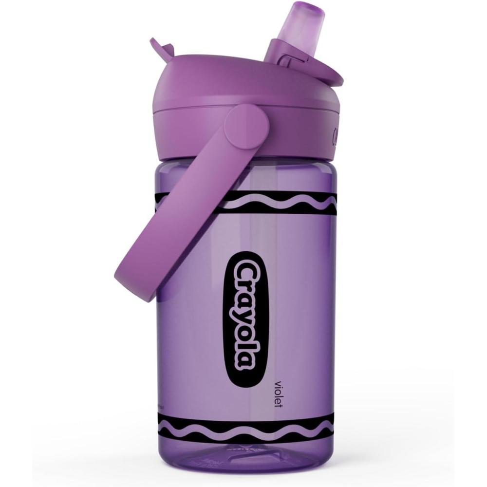 imageCamelBak Crayola Flip Straw Kids Tritan Renew Water Bottle Cherry Red 14ozViolet