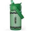 CamelBak Crayola Flip Straw Kids Tritan Renew Water Bottle Cherry Red, 14oz(Green)