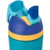 Owala Kids Flip Insulated Stainless-Steel Water Bottle with Straw and Locking Lid, 14-Ounce, Blue/Teal (Splishy Splashy)
