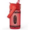 CamelBak Crayola Flip Straw Kids Tritan Renew Water Bottle Cherry Red, 14oz(Cherry Red)