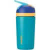 Owala Kids Flip Insulated Stainless-Steel Water Bottle with Straw and Locking Lid, 14-Ounce, Blue/Teal (Splishy Splashy)