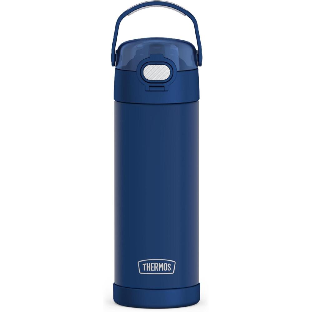 imageTHERMOS FUNTAINER 16 Ounce Stainless Steel Vacuum Insulated Bottle with Wide Spout Lid MINECRAFTNavy