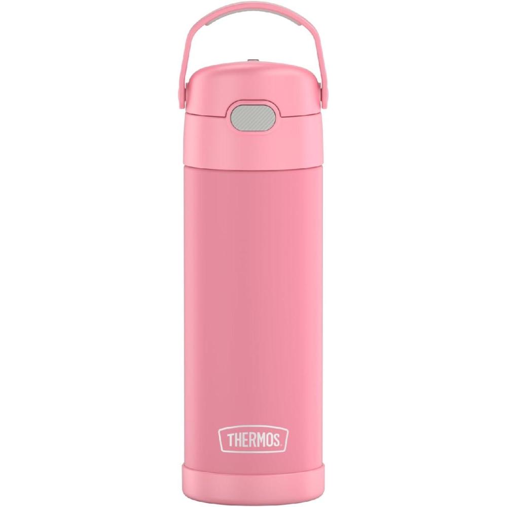 imageTHERMOS FUNTAINER 16 Ounce Stainless Steel Vacuum Insulated Bottle with Wide Spout Lid MINECRAFTPink
