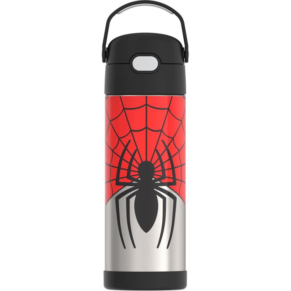 imageTHERMOS FUNTAINER 16 Ounce Stainless Steel Vacuum Insulated Bottle with Wide Spout Lid MINECRAFTSpiderman