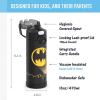 THERMOS FUNTAINER 16 Ounce Stainless Steel Vacuum Insulated Bottle with Wide Spout Lid, MINECRAFT(Batman)
