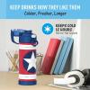 THERMOS FUNTAINER 16 Ounce Stainless Steel Vacuum Insulated Bottle with Wide Spout Lid, MINECRAFT(Captain America: Brave New World Movie)