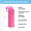 THERMOS FUNTAINER 16 Ounce Stainless Steel Vacuum Insulated Bottle with Wide Spout Lid, MINECRAFT(Neon Pink)