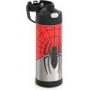 THERMOS FUNTAINER 16 Ounce Stainless Steel Vacuum Insulated Bottle with Wide Spout Lid, MINECRAFT(Spiderman)