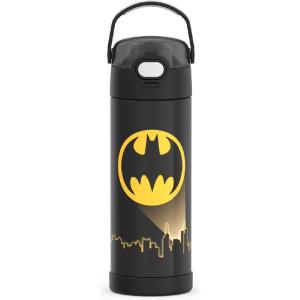 THERMOS FUNTAINER 16 Ounce Stainless Steel Vacuum Insulated Bottle with Wide Spout Lid, MINECRAFT(Batman)