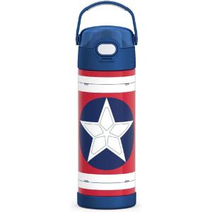 THERMOS FUNTAINER 16 Ounce Stainless Steel Vacuum Insulated Bottle with Wide Spout Lid, MINECRAFT(Captain America: Brave New World Movie)