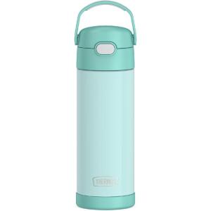 THERMOS FUNTAINER 16 Ounce Stainless Steel Vacuum Insulated Bottle with Wide Spout Lid, MINECRAFT(Mint)