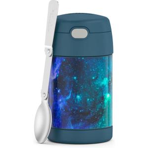 THERMOS FUNTAINER 16 Ounce Stainless Steel Vacuum Insulated Food Jar with Spoon, Galaxy Teal