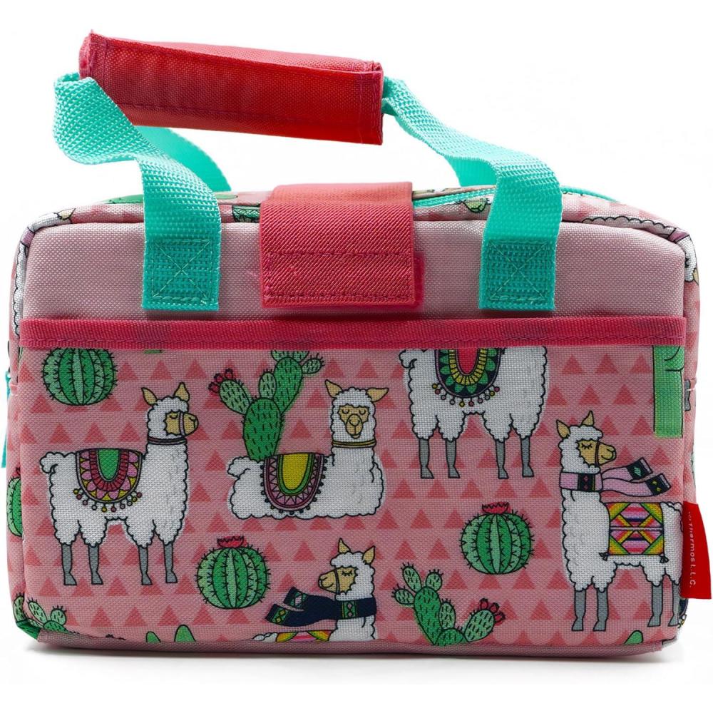 imageTHERMOS Kids Funtainer Desert Llama Lunch Duffle Bag  PinkTeal
